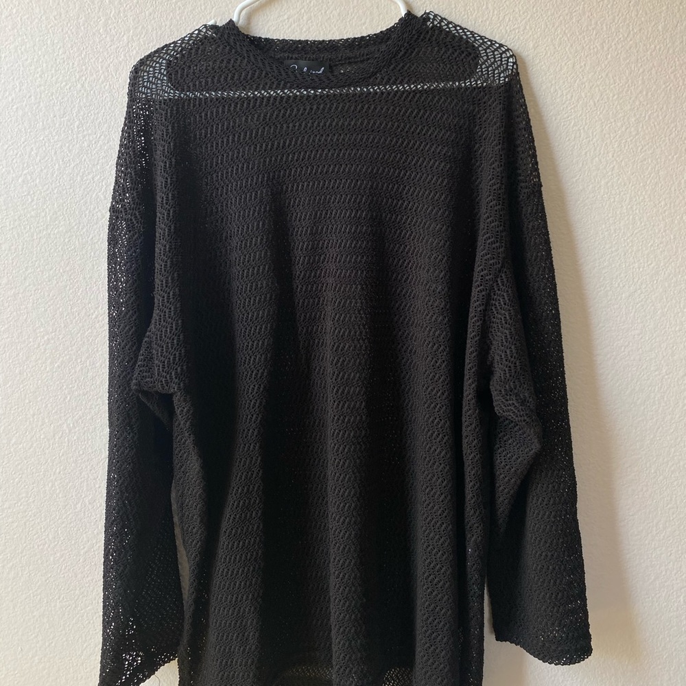 Vintage Black Mesh Shirt